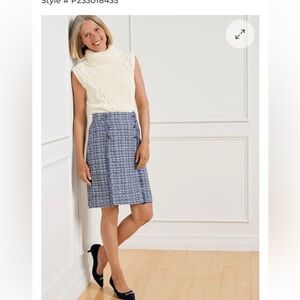 NWT Talbots Americana Tweed A- Line Skirt